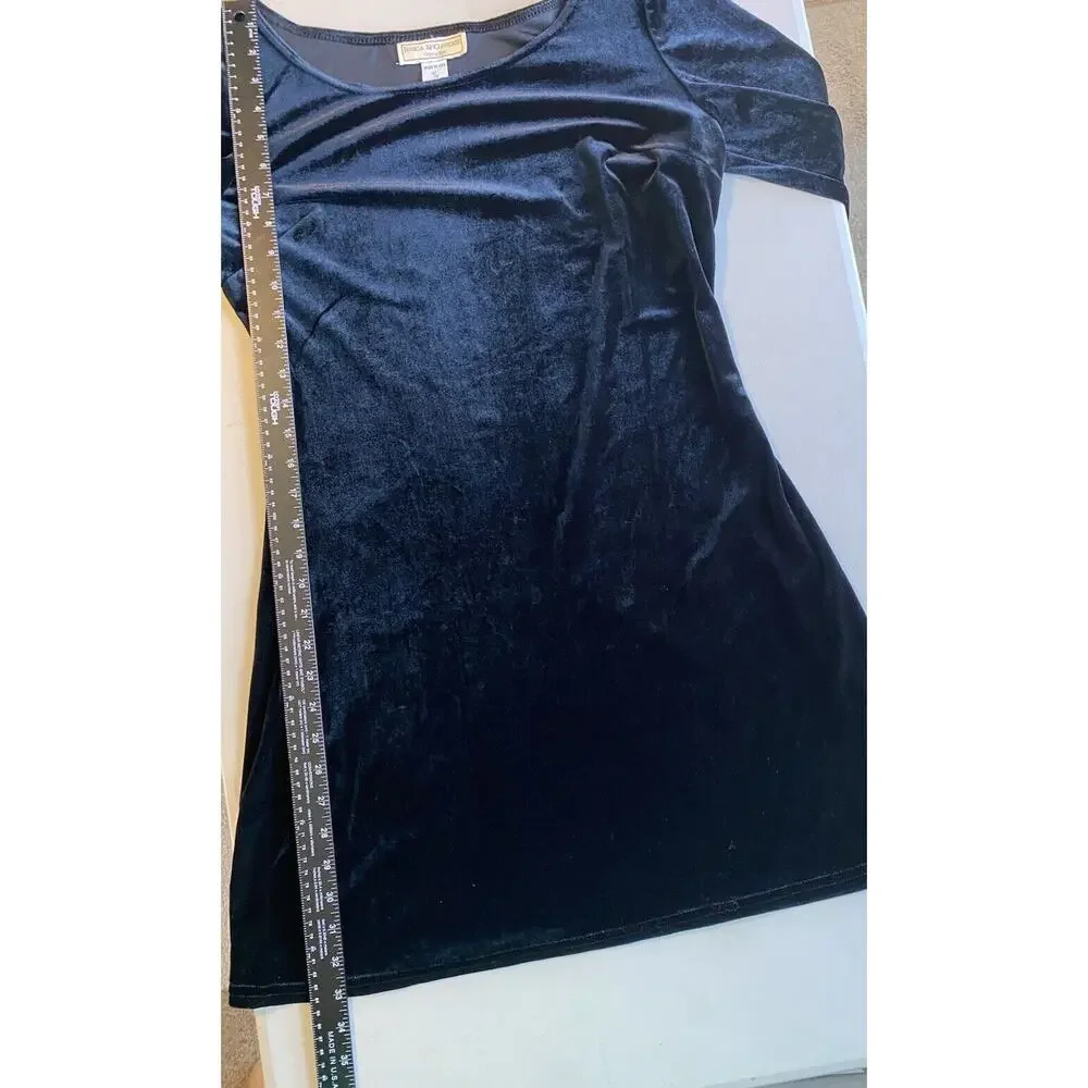 Jessica McClintock Gunne Sax Dress Size 11 Vintage Black Velvet Prom Party Guest